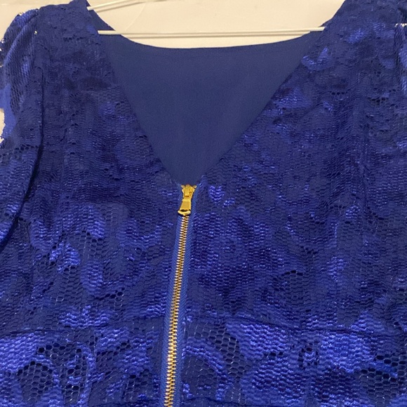 NWT Essentials by Abs royal blue lace dress size 12 - Picture 4 of 12